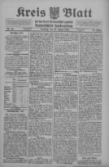 Kreis Blatt f&uuml;r den Kreis Neutomischeler zugleich Hopfenzeitung 1912.08.13 Jg.31 Nr65