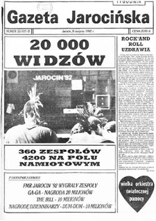 Gazeta Jarocińska 1992.08.08 Nr33(97)