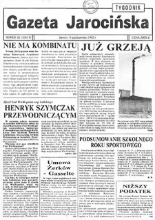 Gazeta Jarocińska 1992.10.09 Nr42(106)
