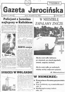 Gazeta Jarocińska 1992.10.30 Nr45(109)
