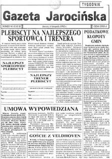 Gazeta Jarocińska 1992.11.06 Nr46(110)
