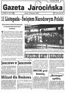 Gazeta Jarocińska 1992.11.13 Nr47(111)