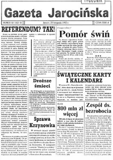 Gazeta Jarocińska 1992.11.20 Nr48(112)