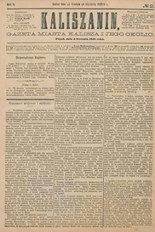 Kaliszanin: gazeta miasta Kalisza i jego okolic 1878.01.04 Nr2