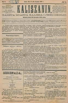 Kaliszanin: gazeta miasta Kalisza i jego okolic 1878.01.29 Nr9