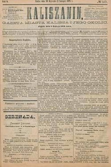 Kaliszanin: gazeta miasta Kalisza i jego okolic 1878.02.01 Nr10