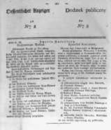Oeffentlicher Anzeiger zum Amtsblatt No.8 der K&ouml;nigl. Preuss. Regierung zu Bromberg. 1839