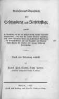 Verbesserungs-Gegenst&auml;nde f&uuml;r Gesetzebung und Rechtspflege
