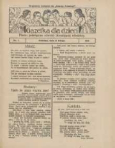 Gazetka dla Dzieci: pismo poświęcone r&oacute;wnież dorastającej młodzieży: bezpłatny dodatek do "Gazety Polskiej" 1928.02.16 Nr7