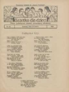 Gazetka dla Dzieci: pismo poświęcone również dorastającej młodzieży: bezpłatny dodatek do "Gazety Polskiej" 1928.03.22 Nr12
