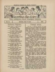 Gazetka dla Dzieci: pismo poświęcone r&oacute;wnież dorastającej młodzieży: bezpłatny dodatek do "Gazety Polskiej" 1928.05.10 Nr19