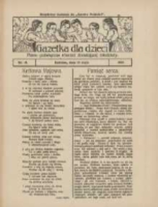 Gazetka dla Dzieci: pismo poświęcone również dorastającej młodzieży: bezpłatny dodatek do "Gazety Polskiej" 1928.05.10 Nr19