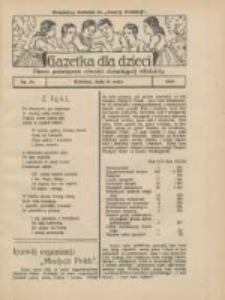 Gazetka dla Dzieci: pismo poświęcone r&oacute;wnież dorastającej młodzieży: bezpłatny dodatek do "Gazety Polskiej" 1928.05.31 Nr22