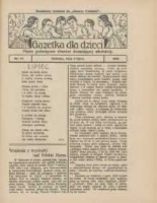 Gazetka dla Dzieci: pismo poświęcone również dorastającej młodzieży: bezpłatny dodatek do "Gazety Polskiej" 1928.07.05 Nr27