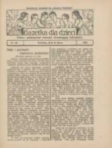 Gazetka dla Dzieci: pismo poświęcone r&oacute;wnież dorastającej młodzieży: bezpłatny dodatek do "Gazety Polskiej" 1928.07.12 Nr28