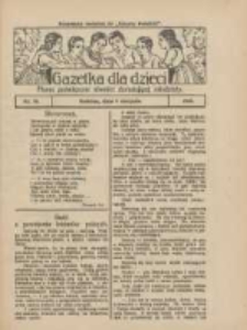 Gazetka dla Dzieci: pismo poświęcone r&oacute;wnież dorastającej młodzieży: bezpłatny dodatek do "Gazety Polskiej" 1928.08.09 Nr32