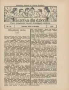 Gazetka dla Dzieci: pismo poświęcone r&oacute;wnież dorastającej młodzieży: bezpłatny dodatek do "Gazety Polskiej" 1928.08.23 Nr34
