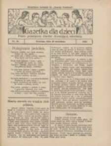 Gazetka dla Dzieci: pismo poświęcone r&oacute;wnież dorastającej młodzieży: bezpłatny dodatek do "Gazety Polskiej" 1928.09.20 Nr38
