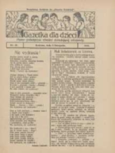 Gazetka dla Dzieci: pismo poświęcone r&oacute;wnież dorastającej młodzieży: bezpłatny dodatek do "Gazety Polskiej" 1928.11.08 Nr45