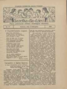 Gazetka dla Dzieci: pismo poświęcone r&oacute;wnież dorastającej młodzieży: bezpłatny dodatek do "Gazety Polskiej" 1928.11.22 Nr47