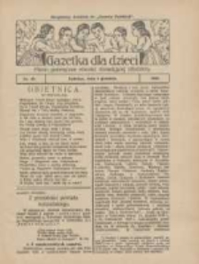 Gazetka dla Dzieci: pismo poświęcone r&oacute;wnież dorastającej młodzieży: bezpłatny dodatek do "Gazety Polskiej" 1928.12.06 Nr49