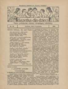 Gazetka dla Dzieci: pismo poświęcone r&oacute;wnież dorastającej młodzieży: bezpłatny dodatek do "Gazety Polskiej" 1928.12.13 Nr50
