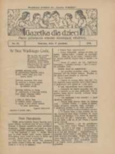 Gazetka dla Dzieci: pismo poświęcone r&oacute;wnież dorastającej młodzieży: bezpłatny dodatek do "Gazety Polskiej" 1928.12.27 Nr52