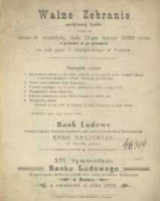 Sprawozdanie Banku Ludowego Eingetragene Genossenschaft mit Unbeschränkter Haftpflicht w Poniecu z Czynności w Roku 1908