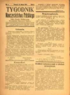 Tygodnik Nauczycielstwa Polskiego organ Związku Dzielnicowego Stowarzyszeń Nauczycieli Polak&oacute;w. R.3 1921 nr4