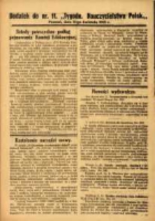 Tygodnik Nauczycielstwa Polskiego organ Związku Dzielnicowego Stowarzyszeń Nauczycieli Polaków. R.3 1921 nr11 dodatek