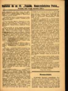 Tygodnik Nauczycielstwa Polskiego organ Związku Dzielnicowego Stowarzyszeń Nauczycieli Polaków. R.3 1921 nr12 dodatek