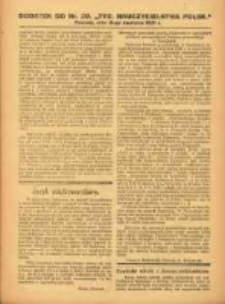 Tygodnik Nauczycielstwa Polskiego organ Związku Dzielnicowego Stowarzyszeń Nauczycieli Polak&oacute;w. R.3 1921 nr20 dodatek