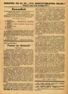 Tygodnik Nauczycielstwa Polskiego organ Związku Dzielnicowego Stowarzyszeń Nauczycieli Polak&oacute;w. R.3 1921 nr38 dodatek