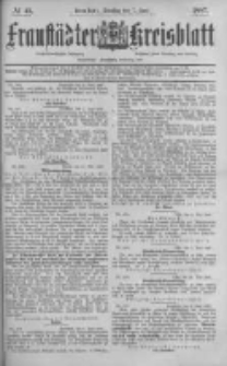 Fraustädter Kreisblatt. 1887.06.07 Nr43