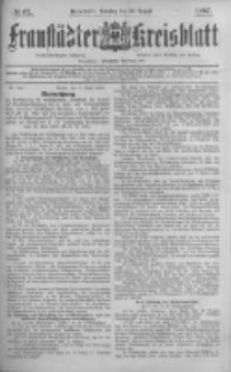 Fraust&auml;dter Kreisblatt. 1887.08.30 Nr67