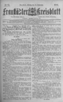 Fraustädter Kreisblatt. 1887.09.16 Nr72