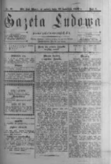 Gazeta Ludowa: pismo polsko-ewangielickie. 1900.04.28 R.5 nr31