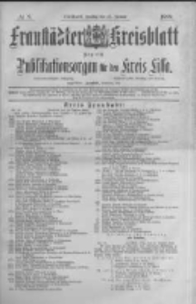 Fraust&auml;dter Kreisblatt. 1888.01.27 Nr8