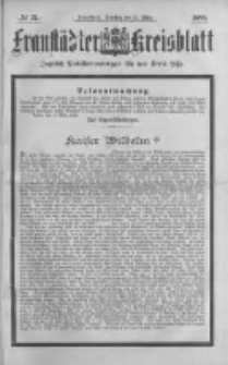 Fraust&auml;dter Kreisblatt. 1888.03.13 Nr21