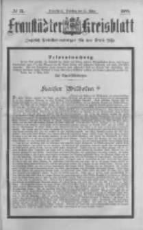 Fraustädter Kreisblatt. 1888.03.13 Nr21