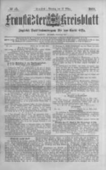 Fraust&auml;dter Kreisblatt. 1888.03.27 Nr25