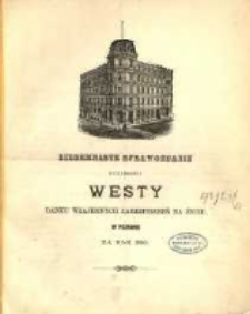Siedemnaste Sprawozdanie z Czynności Westy Banku Wzajemnych Zabezpieczeń na Życie w Poznaniu za rok 1890