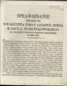 Sprawozdanie Dyrekcyi Towarzystwa Pomocy Naukowej imienia Karola Marcinkowskiego dla Młodzieży Wielkiego Księstwa Poznańskiego za rok 1866