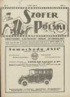 Szofer Polski: dwutygodnik ilustrowany og&oacute;lno automobilowy 1926.07.01 R.2 Nr13
