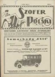 Szofer Polski: dwutygodnik ilustrowany ogólno automobilowy 1926.07.01 R.2 Nr13