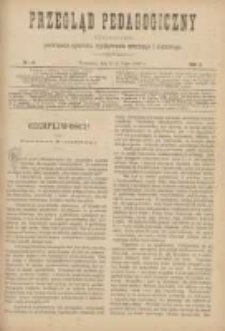 Przegląd Pedagogiczny:czasopismo poświęcone sprawom wychowania szkolnego i domowego 1887.07.15(03) R.6 Nr14