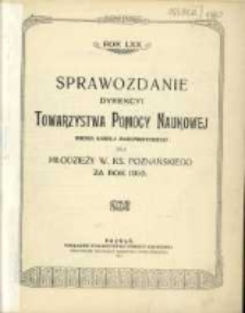 Sprawozdanie Dyrekcyi Towarzystwa Pomocy Naukowej imienia Karola Marcinkowskiego dla Młodzieży W. Ks. Poznańskiego za rok 1910