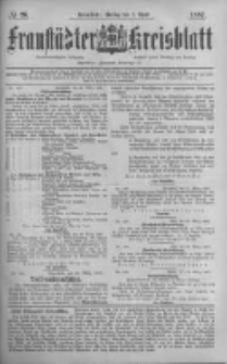 Fraust&auml;dter Kreisblatt. 1887.04.01 Nr26