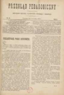 Przegląd Pedagogiczny:czasopismo poświęcone sprawom wychowania szkolnego i domowego 1887.05.03(15) R.6 Nr10