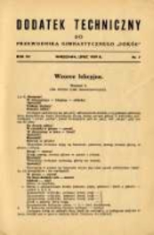 Dodatek Techniczny do Przewodnika Gimnastycznego "Sokół" 1939.07 R.15 Nr7